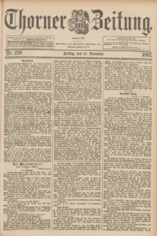 Thorner Zeitung : Begründet 1760. 1897, Nr. 270 (19 November)