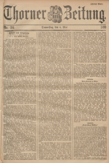 Thorner Zeitung. 1899, Nr. 104 (4 Mai) - Zweites Blatt