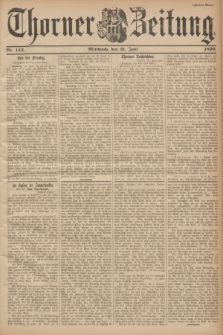 Thorner Zeitung. 1899, Nr. 143 (21 Juni) - Zweites Blatt