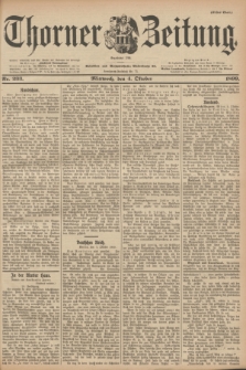 Thorner Zeitung : Begründet 1760. 1899, Nr. 233 (4 Oktober) - Erstes Blatt