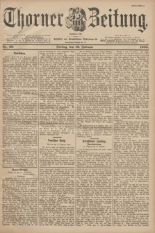Thorner Zeitung : Begründet 1760. 1900, Nr. 39 (16 Februar) - Erstes Blatt