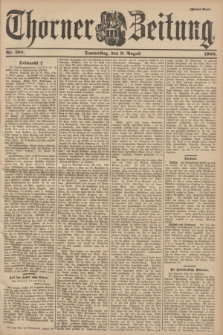 Thorner Zeitung : Begründet 1760. 1900, Nr. 184 (9 August) - Zweites Blatt
