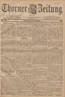 Thorner Zeitung : Begründet 1760. 1900, Nr. 265 (11 November) - Erstes Blatt