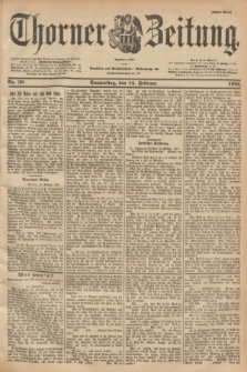 Thorner Zeitung : Begründet 1760. 1901, Nr. 38 (14 Februar) - Erstes Blatt