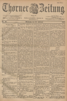 Thorner Zeitung : Begründet 1760. 1901, Nr. 43 (20 Februar) - Erstes Blatt