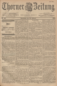 Thorner Zeitung : Begründet 1760. 1901, Nr. 46 (23 Februar) - Erstes Blatt