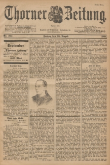 Thorner Zeitung : Begründet 1760. 1901, Nr. 203 (30 August) - Erstes Blatt