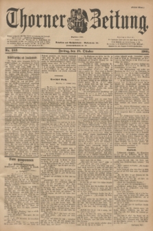 Thorner Zeitung : Begründet 1760. 1901, Nr. 245 (18 Oktober) - Erstes Blatt