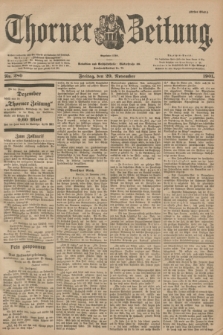 Thorner Zeitung : Begründet 1760. 1901, Nr. 280 (29 November) - Erstes Blatt