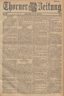 Thorner Zeitung. 1901, Nr. 44 (21 Februar) - Zweites Blatt