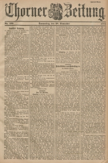 Thorner Zeitung. 1901, Nr. 279 (28 November) - Zweites Blatt