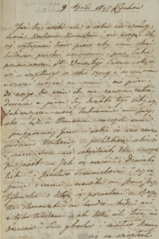 Fragment korespondencji Wincentego Pola i jego żony Kornelii, z lat 1837-1852