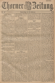 Thorner Zeitung. 1902, Nr. 37 (13 Februar) - Zweites Blatt