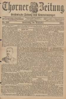 Thorner Zeitung : Ostdeutsche Zeitung und Generalanzeiger. 1904, Nr. 223 (22 September) + dod.