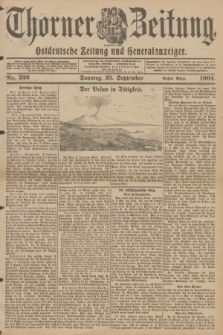 Thorner Zeitung : Ostdeutsche Zeitung und Generalanzeiger. 1904, Nr. 226 (25 September) - Erstes Blatt + dod.