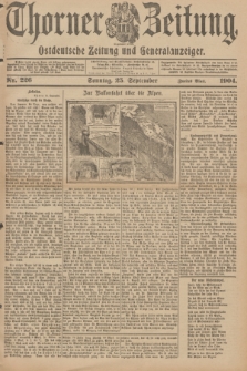 Thorner Zeitung : Ostdeutsche Zeitung und Generalanzeiger. 1904, Nr. 226 (25 September) - Zweites Blatt