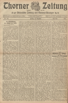 Thorner Zeitung : Ostdeutsche Zeitung und General-Anzeiger. 1904, Nr. 295 (16 Dezember) - Erstes Blatt + dod.