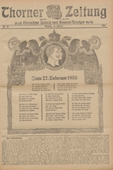 Thorner Zeitung : Ostdeutsche Zeitung und General-Anzeiger. 1906, Nr. 48 (27 Februar) + dod.