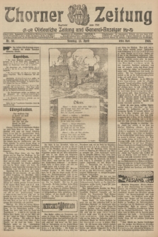 Thorner Zeitung : Ostdeutsche Zeitung und General-Anzeiger. 1906, Nr. 88 (15 April) - Erstes Blatt + dod.