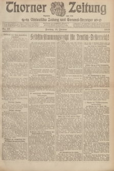 Thorner Zeitung : Ostdeutsche Zeitung und General-Anzeiger. 1919, Nr. 14 (17 Januar) + dod.