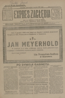 Expres Zagłębia : jedyny organ demokratyczny niezależny woj. kieleckiego. R.4, nr 323 (9 grudnia 1929)