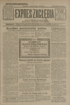 Expres Zagłębia : jedyny organ demokratyczny niezależny woj. kieleckiego. R.5, nr 55 (26 lutego 1930)
