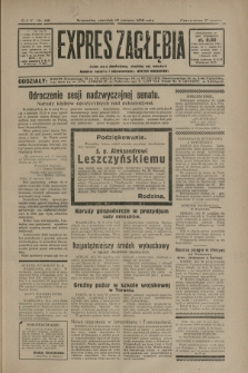 Expres Zagłębia : jedyny organ demokratyczny niezależny woj. kieleckiego. R.5, nr 160 (19 czerwca 1930)