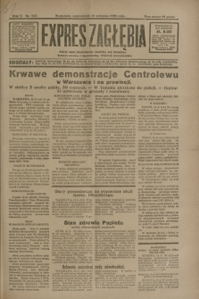 Expres Zagłębia : jedyny organ demokratyczny niezależny woj. kieleckiego. R.5, nr 237 (15 września 1930)