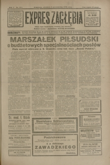 Expres Zagłębia : jedyny organ demokratyczny niezależny woj. kieleckiego. R.5, nr 257 (5 października 1930)