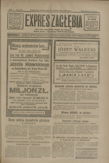 Expres Zagłębia : jedyny organ demokratyczny niezależny woj. kieleckiego. R.5, nr 279 (27 października 1930)