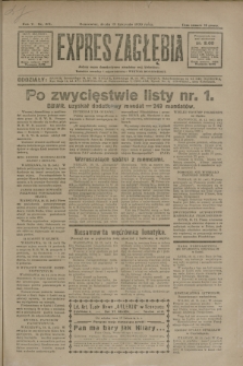 Expres Zagłębia : jedyny organ demokratyczny niezależny woj. kieleckiego. R.5, nr 301 (19 listopada 1930)