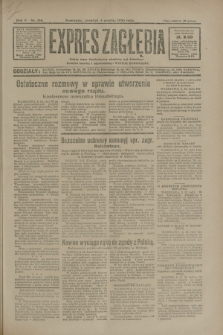 Expres Zagłębia : jedyny organ demokratyczny niezależny woj. kieleckiego. R.5, nr 316 (4 grudnia 1930)