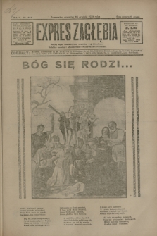 Expres Zagłębia : jedyny organ demokratyczny niezależny woj. kieleckiego. R.5, nr 335 (25 grudnia 1930)