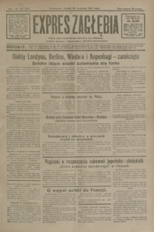 Expres Zagłębia : jedyny organ demokratyczny niezależny woj. kieleckiego. R.6, nr 258 (22 września 1931)
