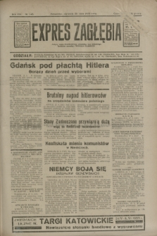 Expres Zagłębia : jedyny organ demokratyczny niezależny woj. kieleckiego. R.8, nr 146 (28 maja 1933)