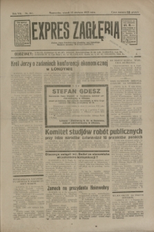 Expres Zagłębia : jedyny organ demokratyczny niezależny woj. kieleckiego. R.8, nr 161 (13 czerwca 1933)