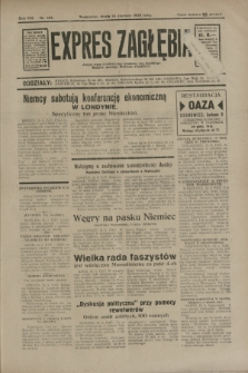 Expres Zagłębia : jedyny organ demokratyczny niezależny woj. kieleckiego. R.8, nr 162 (14 czerwca 1933)