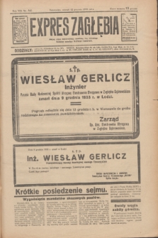 Expres Zagłębia : jedyny organ demokratyczny niezależny woj. kieleckiego. R.8, nr 342 (12 grudnia 1933)