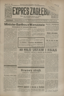 Expres Zagłębia : jedyny organ demokratyczny niezależny woj. kieleckiego. R.9, nr 112 (25 kwietnia 1934)