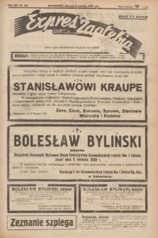 Expres Zagłębia : jedyny organ demokratyczny niezależny woj. kieleckiego. R.14, nr 215 (6 sierpnia 1939)