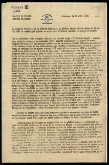 Le Ministre Polonais de la Défense le général Marjan Kukiel donna le 16 avril 1943 le communiqué suivant au sujet des officiers polonais disparus en Russie