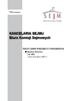 Pełny Zapis Przebiegu Posiedzenia Komisji Zdrowia (nr 103) z dnia 5 grudnia 2017 r.