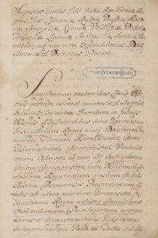 Kopia dekretu sądu asesorskiego, wydanego w Warszawie 3 III 1750 r. na skutek rewizji gospodarki miejskiej w Krakowie, dokonanej przez wyznaczoną w tym celu komisję królewską