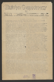 Biuletyn Gospodarczy. R.1, nr 13 (25 listopada 1942)