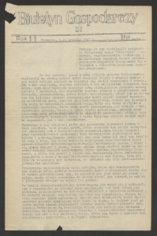 Biuletyn Gospodarczy. R.1, nr 15/16 (20 grudnia 1942)