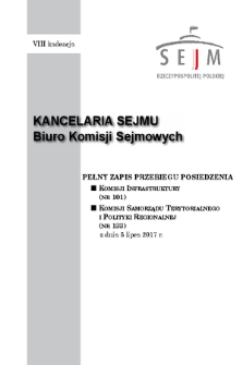 Pełny Zapis Przebiegu Posiedzenia Komisji Samorządu Terytorialnego i Polityki Regionalnej (nr 133) z dnia 5 lipca 2017 r.