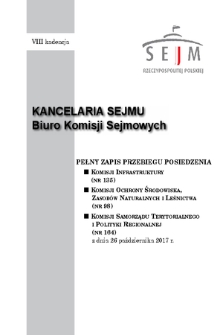 Pełny Zapis Przebiegu Posiedzenia Komisji Infrastruktury (Nr 135) z Dnia 26 października 2017 R.