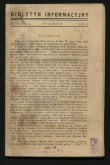 Biuletyn Informacyjny : tygodnik. 1940, (30 sierpnia)