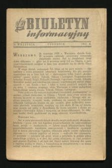 Biuletyn Informacyjny : tygodnik. 1941, (25 września)