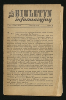 Biuletyn Informacyjny : tygodnik. 1941, (2 października)